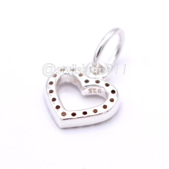Authentic Pandora Silver Heart Pendant  - 390325PCZ - Picture 9 of 10